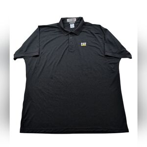 WearGuard  Polo Shirt Men's 2XLL Black Caterpillar Logo Workwear Aramark Crew